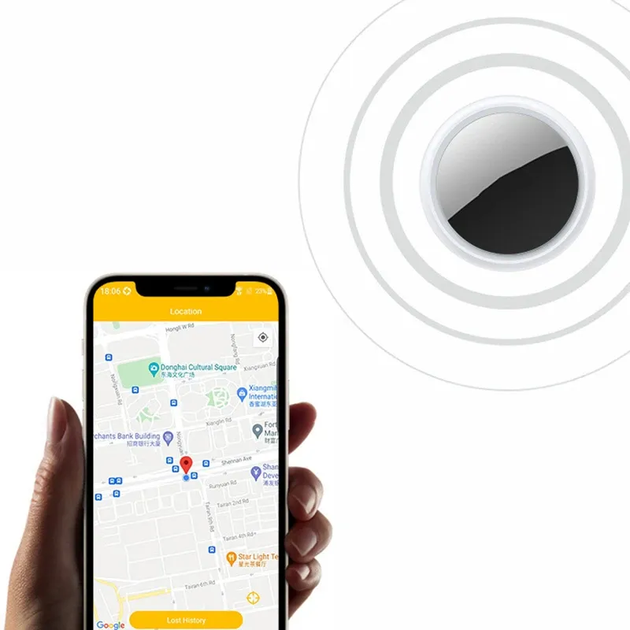 Світловідбиваючий нашийник SV для кошеня з тримачем Apple Air Tag і дзвіночком Рожевий (sv3712pin) - зображення 4