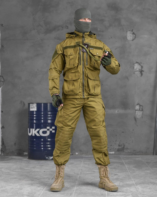 Тактичний військовий костюм CX/11 ( Кітель + Гідратор + Штани ), Камуфляж: Койот, Розмір: L - зображення 1