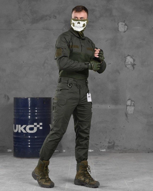 Тактичний військовий костюм Hermes ( Убакс + Штани ), Камуфляж: Олива, Розмір: XXXL - зображення 1