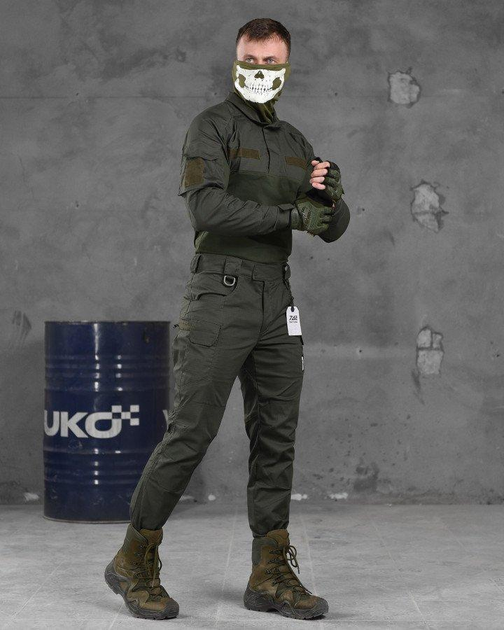 Тактичний військовий костюм Hermes ( Убакс + Штани ), Камуфляж: Олива, Розмір: XXL - зображення 1
