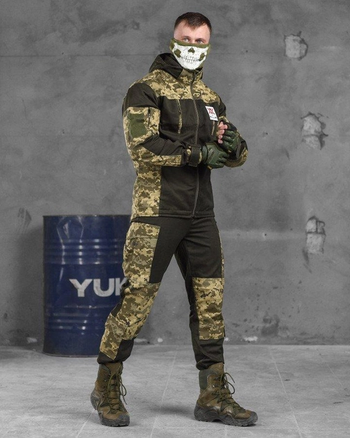 Тактичний військовий костюм гірка Fraktal ( Кітель + Штани ), Камуфляж: Піксель, Розмір: XXL - зображення 1