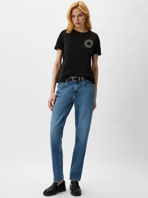 Футболка жіноча Tommy Hilfiger WW0WW40299 BDS L Чорна (8720645367468) - зображення 4