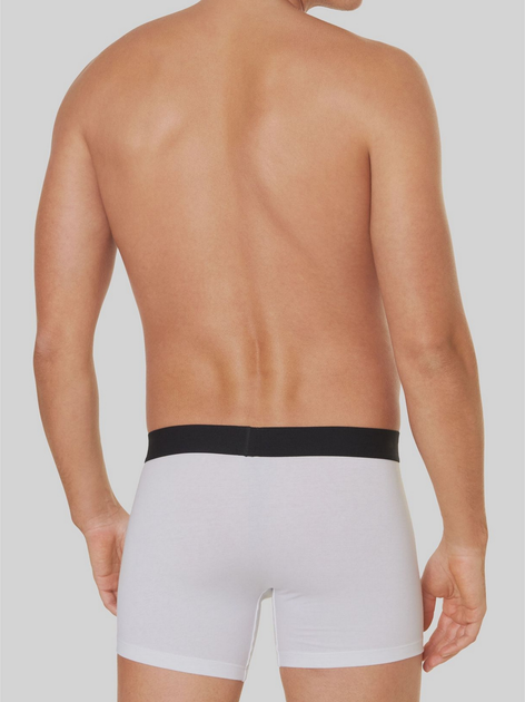 Zestaw majtek męskich typu bokserki 2 szt Levi's Solid Basic Boxer Brief Organic Co 2P 7012228420110 S Biały/Czarny (8720245437820) - obraz 3