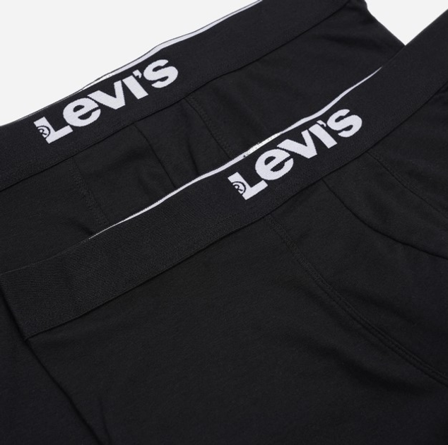 Набір трусів-боксерів чоловічих 2 шт Levi's Solid Basic Trunk Organic Co 2P 7012228440010 S Чорний (8720245438261) - зображення 5