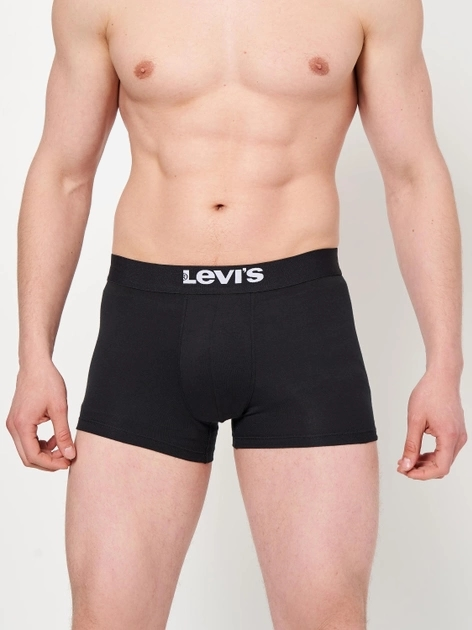 Набір трусів шорти чоловічий 2 шт Levi's Solid Basic Trunk Organic Co 2P 7012228440010 L Чорний (8720245438285) - зображення 2