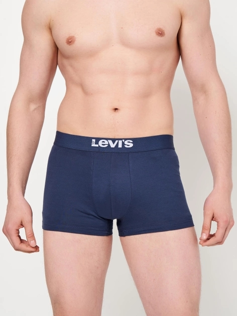 Набір трусів шорти чоловічий 2 шт Levi's Solid Basic Trunk Organic Co 2P 7012228440020 S Синій (8720245438308) - зображення 2