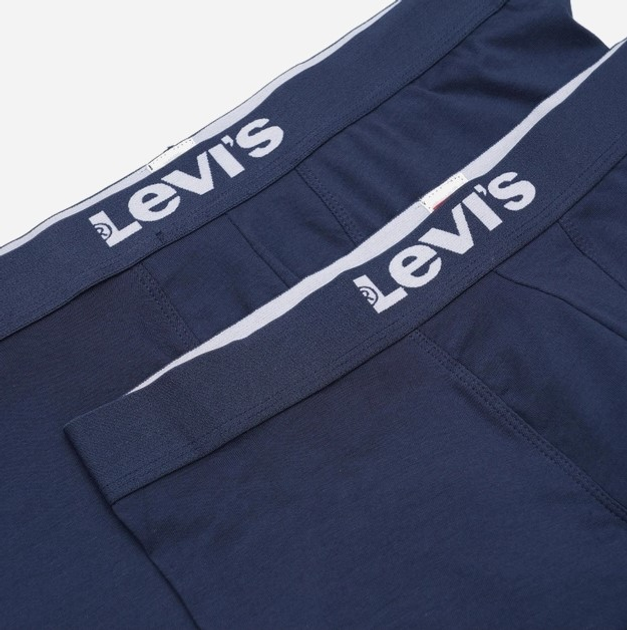 Набір трусів-боксерів чоловічих 2 шт Levi's Solid Basic Trunk Organic Co 2P 701222844-002 L Синій (8720245438322) - зображення 5