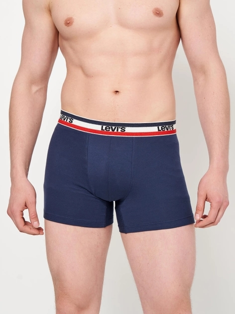 Набір трусів шорти чоловічий 2 шт Levi's Logo Boxer Brief Organic Co 2P 7012239080020 XL Сірий/Темно-синій (8720245438155) - зображення 2