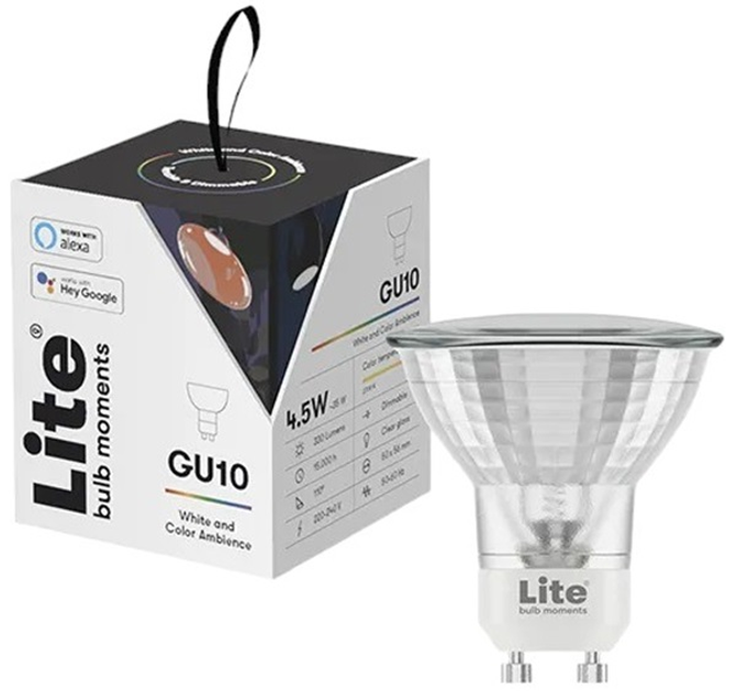 Розумна світлодіодна лампа Lite Bulb Moments Smart LED RGBW GU10 4.5 Вт (NSL911959) - зображення 1