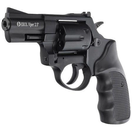 Стартовый шумовой револьвер Core Ekol Viper 2.5 Black ( Револьверный 9 мм) - изображение 1