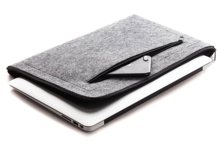 Чехол кейс на молнии GM67-13New для Macbook 13 New горизонтальный светло серый - изображение 3