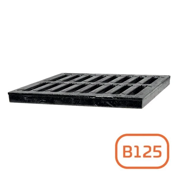 Система 300×300 Решітка чорна з чавуну, B125 - зображення 2