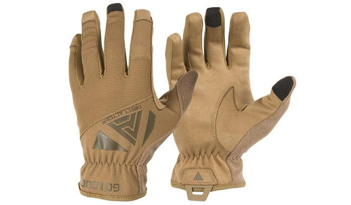 Тактичні сенсорні рукавиці Helikon-Tex Direct Action Light Gloves Койот L - зображення 1