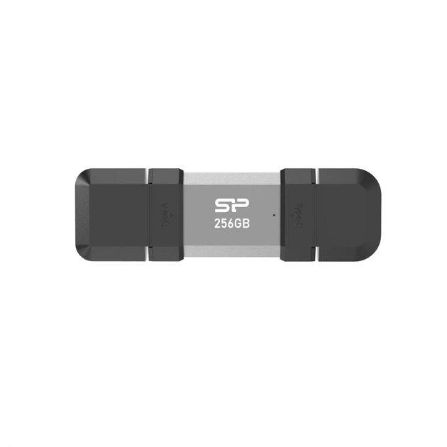 Флеш пам'ять USB Silicon Power Mobile C51 256GB USB 3.2 + Type-C Black/Silver (SP256GBUC3C51V1S) - зображення 4