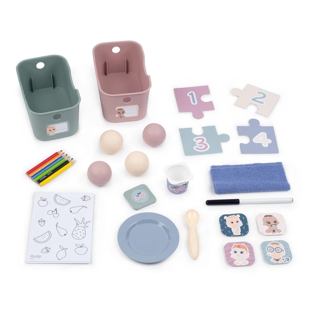 Kącik zabaw dla lalki Smoby Baby Care + 27 akcesoriów (240307) (3032162403075) - obraz 7