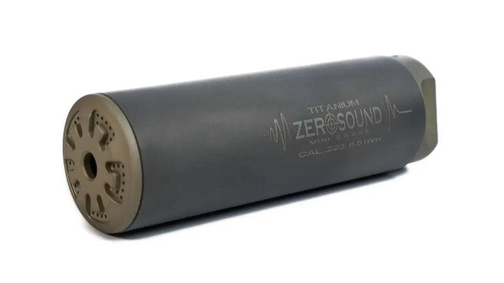 Саундмодератор Zerosound TITAN MINI Brake .223cal, .243, 5,45, 6,5 Creedmoor(triple gas unloading system) Серый - изображение 1