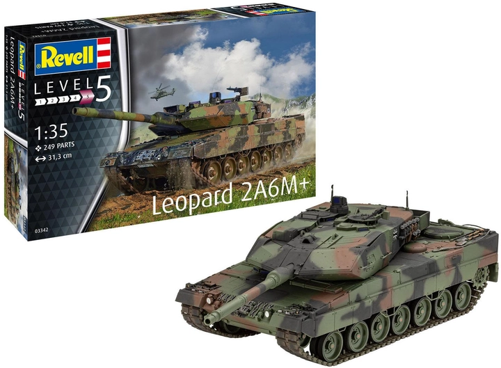 Збірна модель-копія Revell Танк Леопард 2 A6M+ рівень 5 масштаб 1:35 (4009803033426) - зображення 2