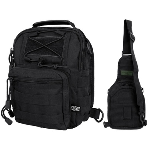 Рюкзак однолямочний shoulder mfh black bag - зображення 1