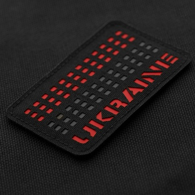 Нашивка Ukraine Laser Cut M-Tac Black/Red/Black - зображення 2