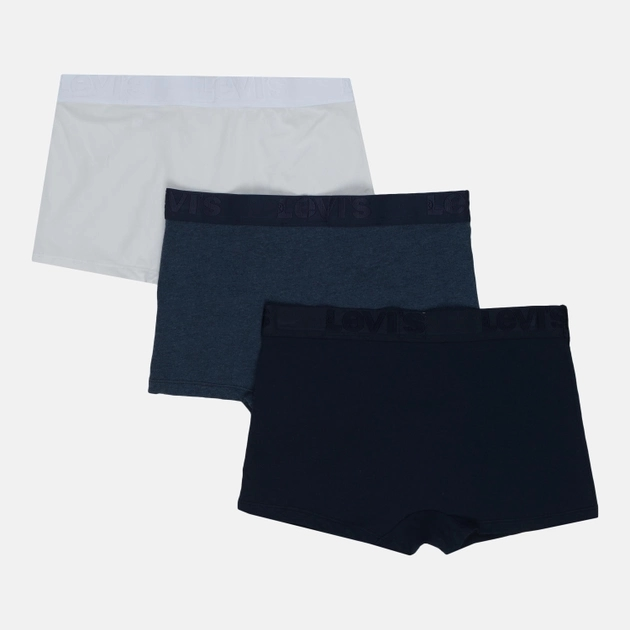 Набір трусів-боксерів чоловічих 3 шт Levi's Premium Trunk 3P 9050420010090 L Синій/Білий (8718824989563) - зображення 4