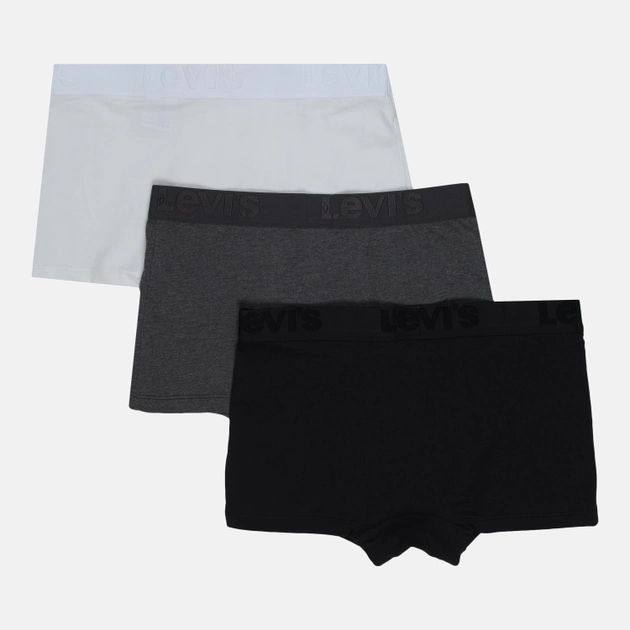 Zestaw majtek męskich typu bokserki 3 szt Levi's Premium Trunk 3P 9050420010100 L Biały/Szary/Czarny (8718824989600) - obraz 4