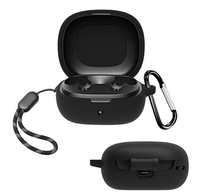 Чехол-накладка DK для Anker SoundCore R50i | Silicone Candy Friendly с карабином (black) - изображение 2