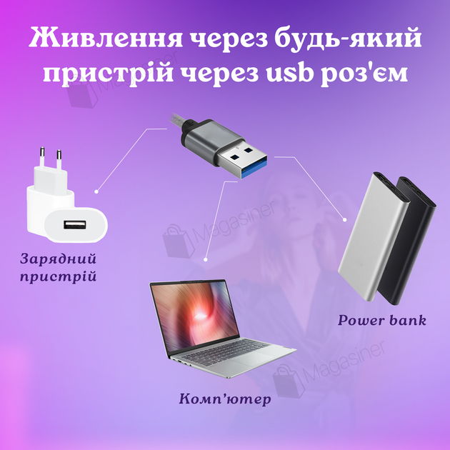 Відеосвітло LED PL-26 постійне світло для фото та, відео зі штативом 2,1 метр світлодіодна лампа (2636-1) - зображення 4