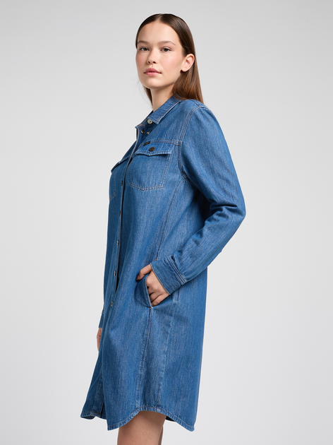 Плаття-сорочка жіноче Lee 112351139 S Блакитне (5401019927183) - зображення 4