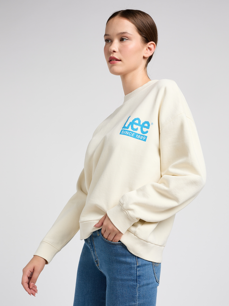 Світшот жіночий Lee 112351132 S Білий (5401019927435) - зображення 4