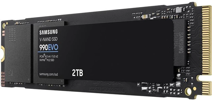 Накопичувач SSD 2ТB Samsung 990 EVO M.2 2280 PCIe 5.0 x4 NVMe V-NAND TLC (MZ-V9E2T0BW) - изображение 3