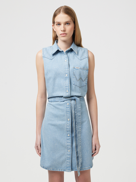 Плаття-сорочка жіноча Wrangler 112351310 M Блакитна (5401019939230) - зображення 1