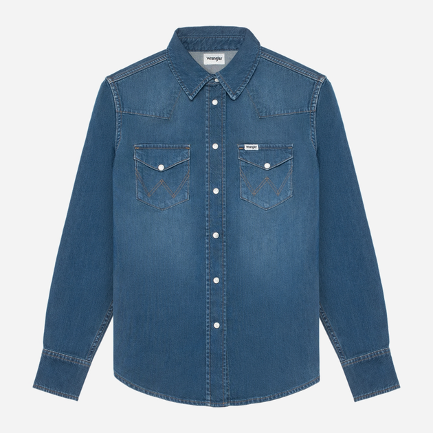 Сорочка джинсова жіноча Wrangler 112350625 XS Синя (5401019851273) - зображення 6