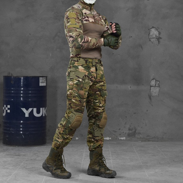 Мужской костюм G2 Combat рип-стоп убакс + штаны с наколенниками мультикам размер L - изображение 2