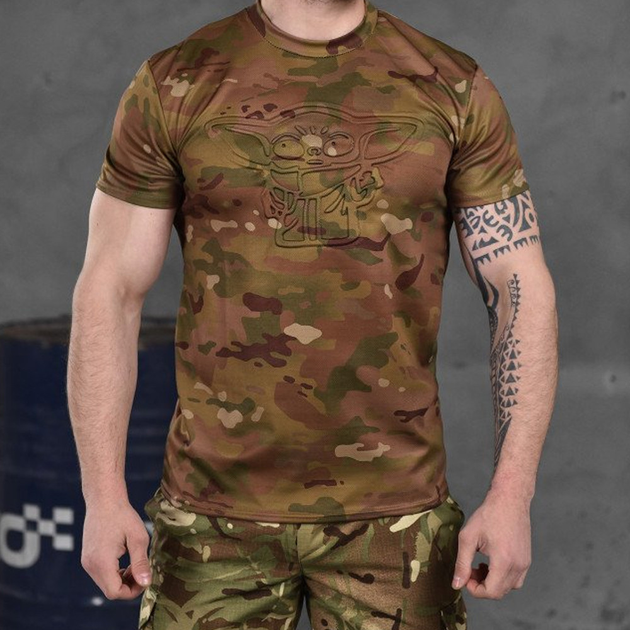 Потовідвідна чоловіча футболка Punishment з принтом "Йода" мультикам розмір XL - зображення 1