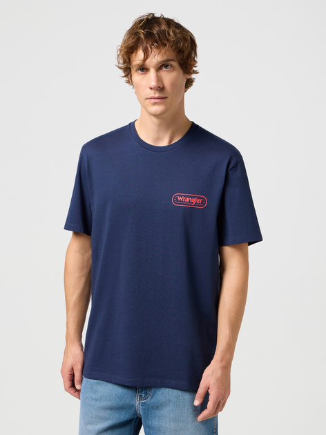 Koszulka męska Wrangler 112351389 XL Ciemnoniebieska (5401019940236) - obraz 1