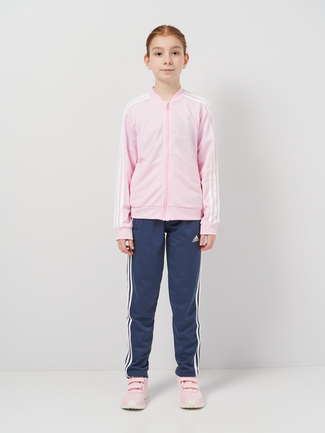 Подростковый спортивный костюм (толстовка + штаны) для девочки Adidas Essentials G 3S TS IS2637 158-164 см Clear Pink (4067887710954) 