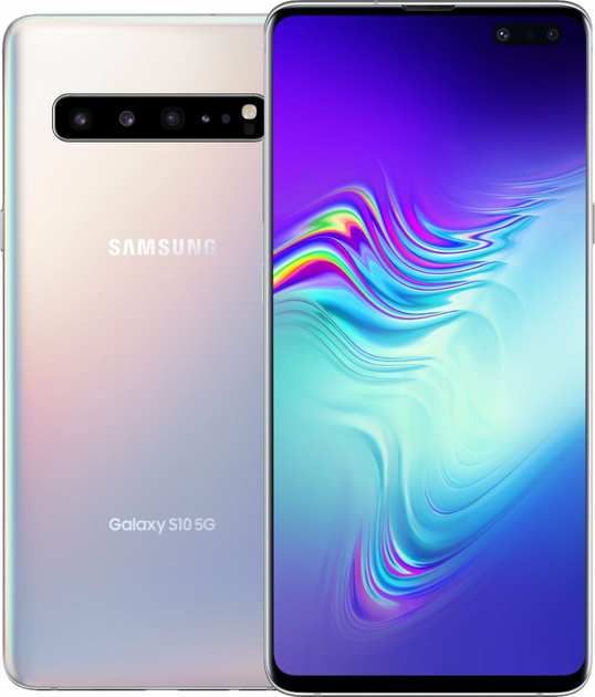 Смартфон Samsung Galaxy S10 5G 8/256Gb Crown Silver (SM-G977N) [1sim ...
