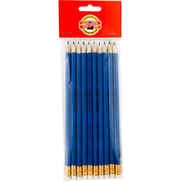Карандаш графитный Koh-i-Noor HB с ластиком корпус Синий (1396-1) - изображение 2