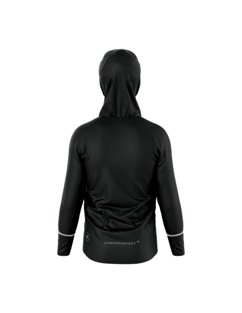 Куртка чоловіча з капюшоном Compressport Thunderstorm Waterproof 25/75 Jacket, Black, S - Фото 2 Куртка чоловіча з капюшоном Compressport Thunderstorm Waterproof 25/75 Jacket, Black, S - зображення 2