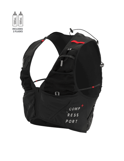 Рюкзак-жилетка під жорсткі фляги Compressport Ultrun S Pack Evo 15, L Black - зображення 2