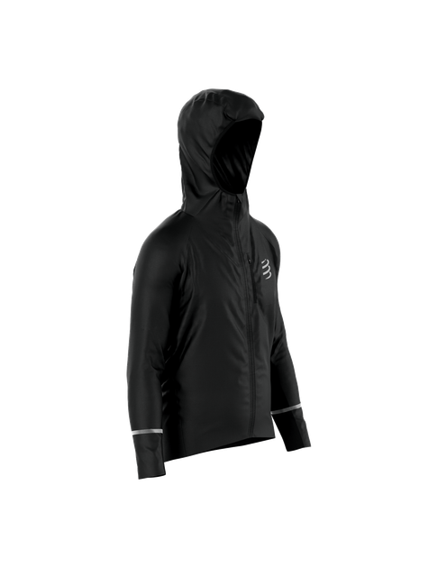 Куртка чоловіча з капюшоном Compressport Thunderstorm Waterproof 25/75 Jacket, Black, L - Фото 1 Куртка чоловіча з капюшоном Compressport Thunderstorm Waterproof 25/75 Jacket, Black, L - изображение 1