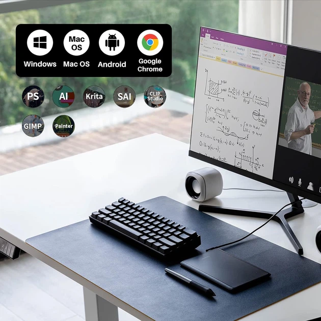 Huion Графічний планшет 4.17"x 2.6" H420X USB-C чорний - изображение 5