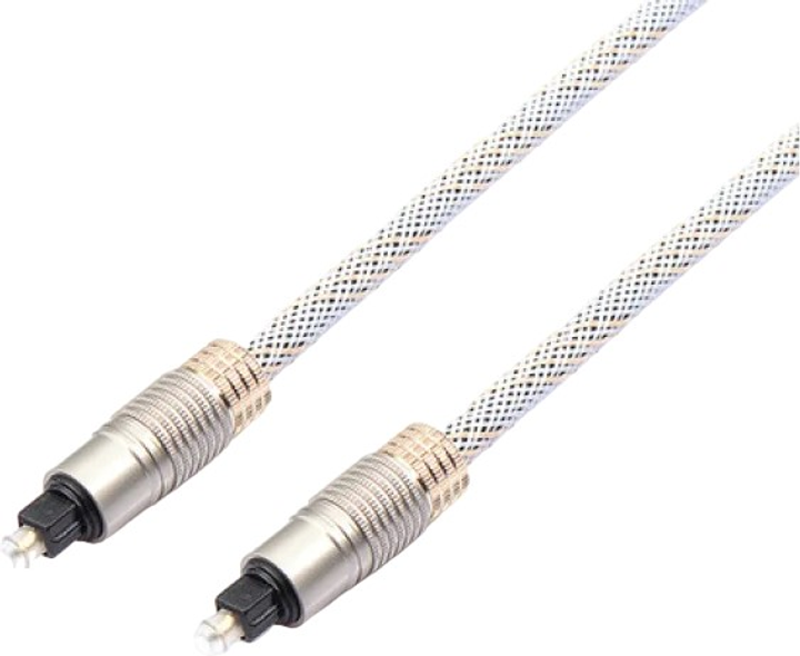 Kabel optyczny Reekin Toslink Slim 5 m Silver/Gold (CAB-013-5M) - obraz 1