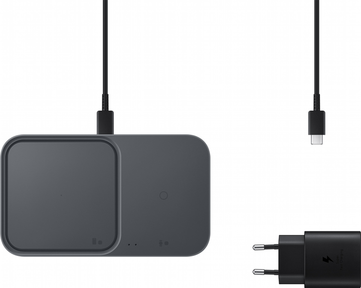 Бездротовий зарядний пристрій Samsung Wireless Charger Duo w/o TA 15 Вт Dark Grey (EP-P5400BBEGEU) - зображення 7