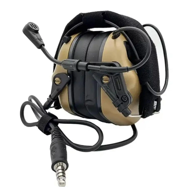 Активні навушники Earmor M32H MARK3 ARC (CB) Coyote Brown з гарнітурою та кріпленням на шолом - зображення 2