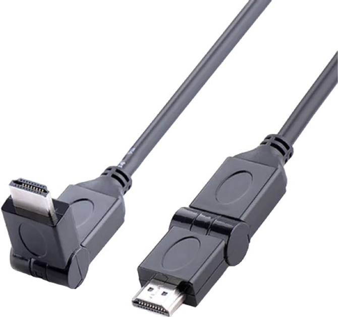Kabel Reekin HDMI - HDMI Full HD 270B° 2 m Black (HDMI-005-2M) - obraz 1