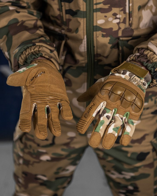Перчатки тактические mechanix mpact с косточками мультикам bka L - зображення 1
