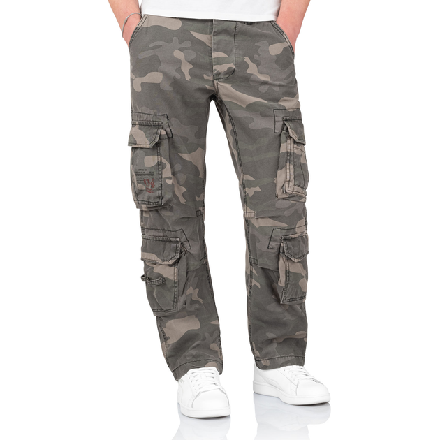 Брюки SURPLUS AIRBORNE TROUSERS SLIMMY M Black camo - изображение 1