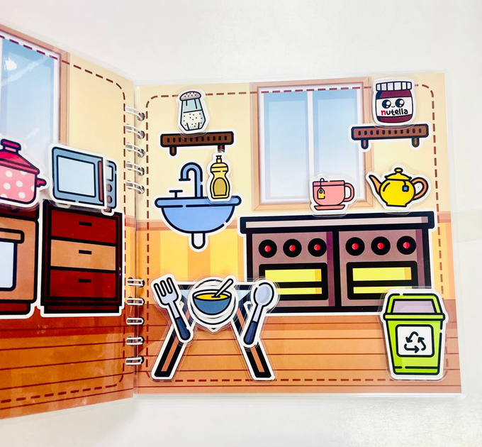 Развивающая книга альбом липучки Дом ТОКА БОКА LIFE Wednesday