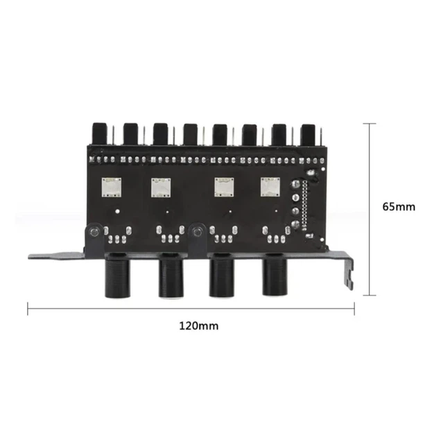 Реобас на 8 кулерів регулювання обертів кулера 4 pin PWM SATA Fan Hub - изображение 5